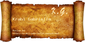 Krahl Gabriella névjegykártya