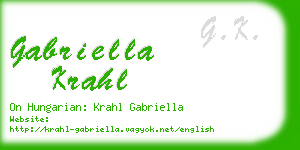 gabriella krahl business card